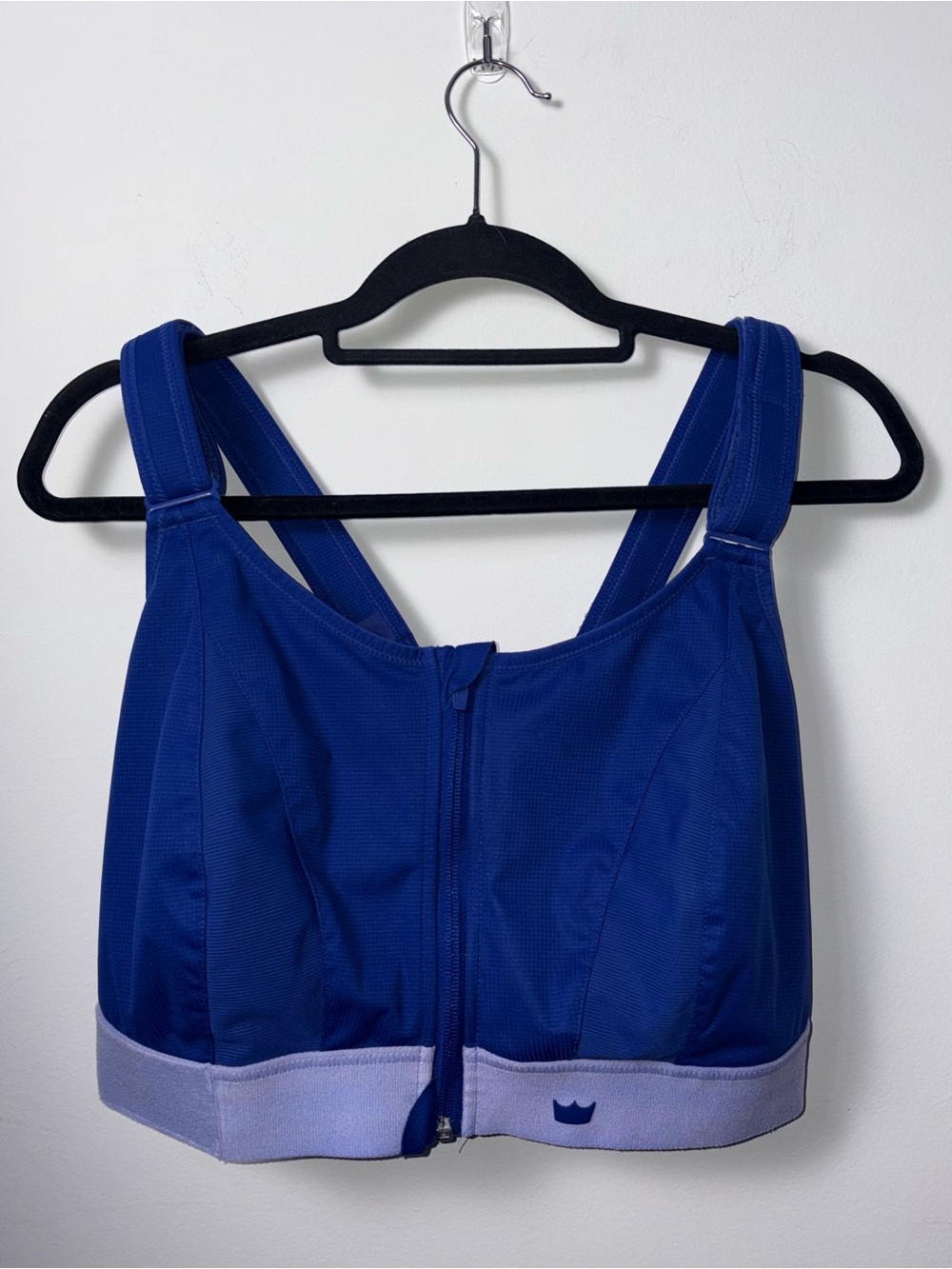 SHEFIT Ultimate Sports Bra Blue High Impact Front Zip Adjustable Size 5X